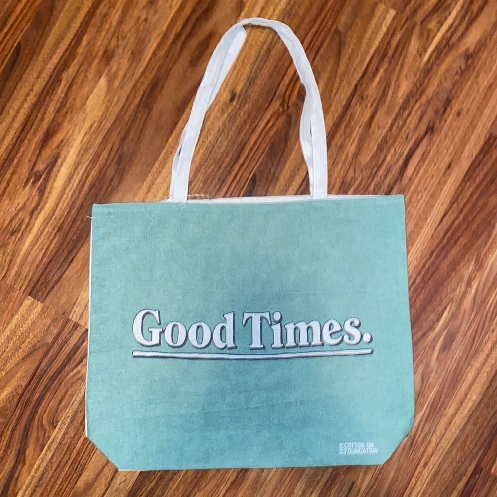 Cotton On Tote Bag Green & Tan